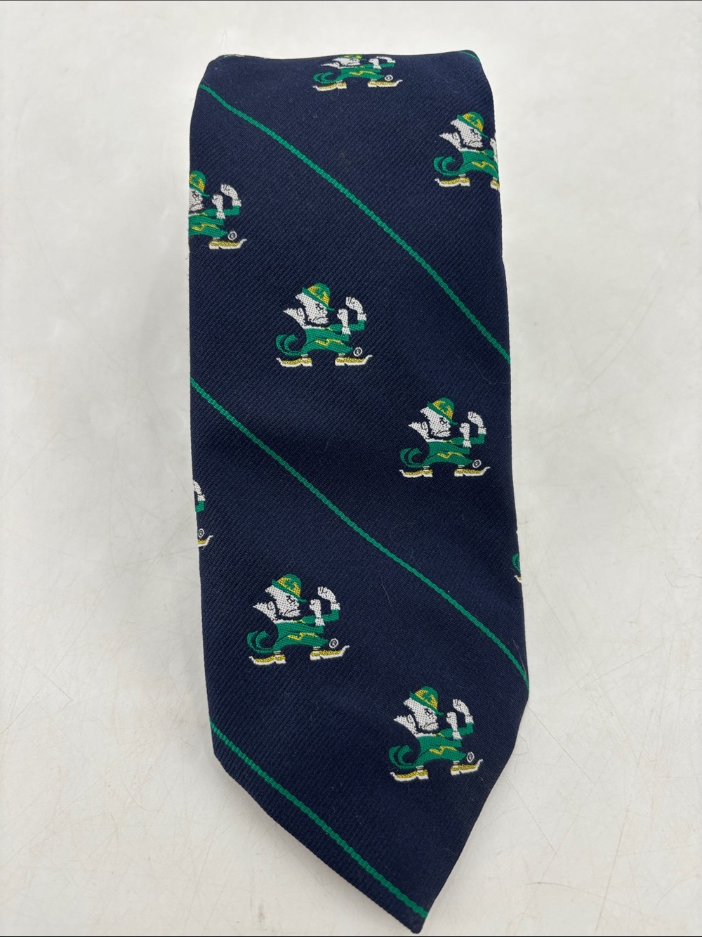 Vintage 90s Campus Classics Fighting Irish Notre Dame College Football Tie
